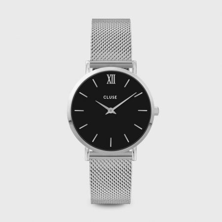 Montre CLUSE - Minuit Black, Silver Colour
