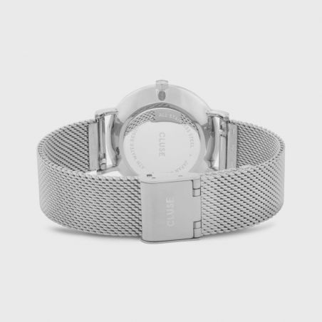 CLUSE horloge - Triomphe Steel White Pearl, zilverkleurig
