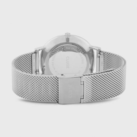 CLUSE Watch - Triomphe Steel White Pearl, Silver Color
