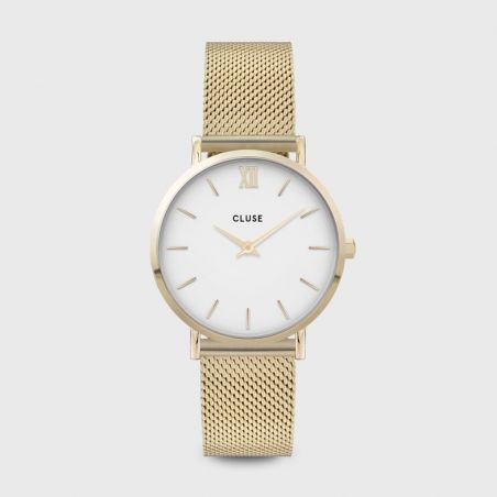 Montre CLUSE - Minuit Mesh White, Gold Colour