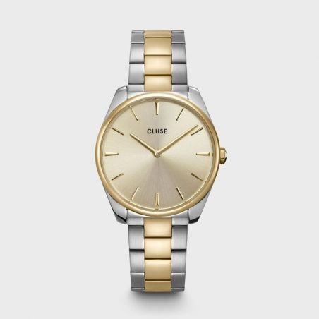 CLUSE Watch - Triomphe Steel White Pearl, Silver Color