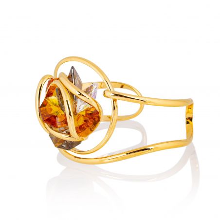 Andrea Marazzini bijoux - Bracelet cristal Swarovski Flower F07 Topaz BR1