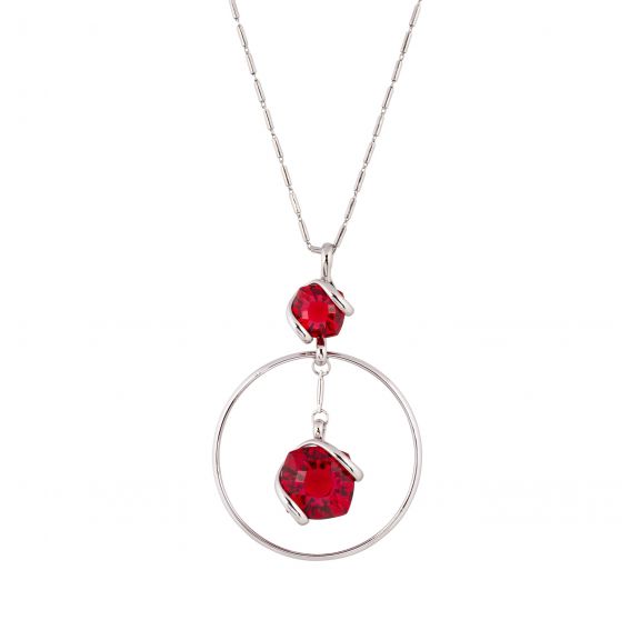 ovale Swarovski munt kristal ketting
