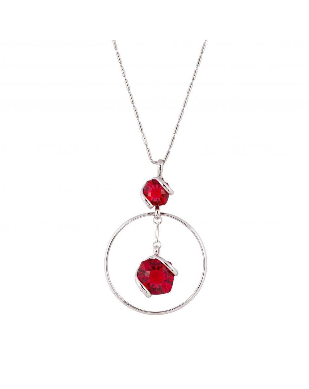 oval Swarovski mint crystal necklace