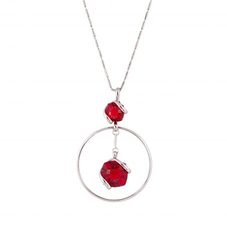 oval Swarovski mint crystal necklace