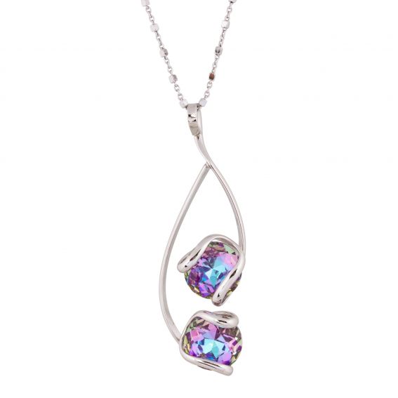 ovale Swarovski munt kristal ketting
