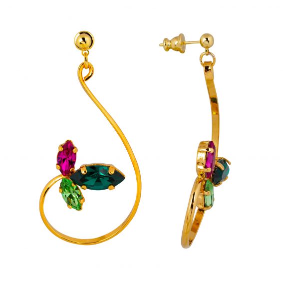 Swarovski blauwe kristallen oorbellen