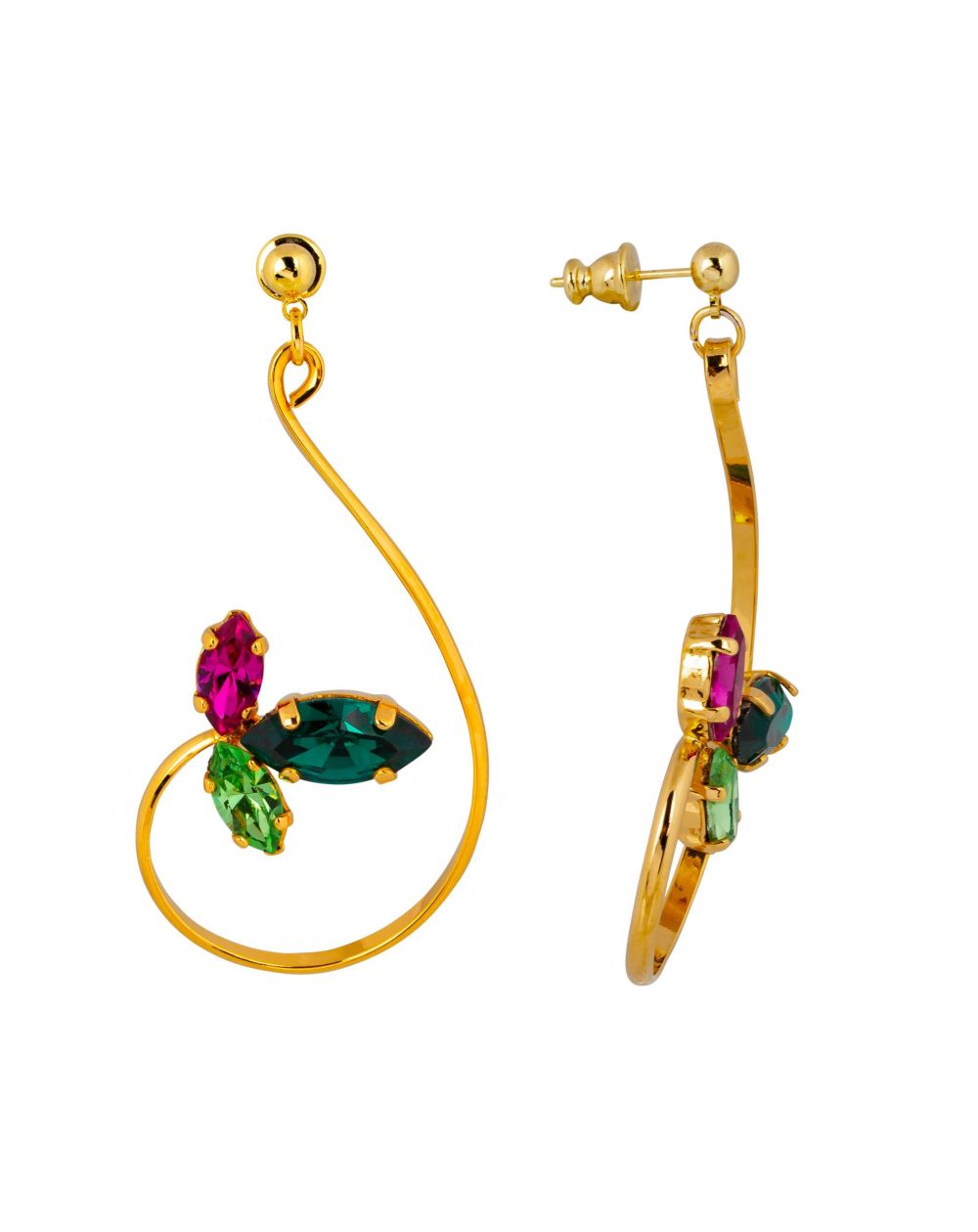 Swarovski blauwe kristallen oorbellen