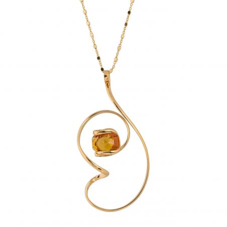 ovale Swarovski munt kristal ketting