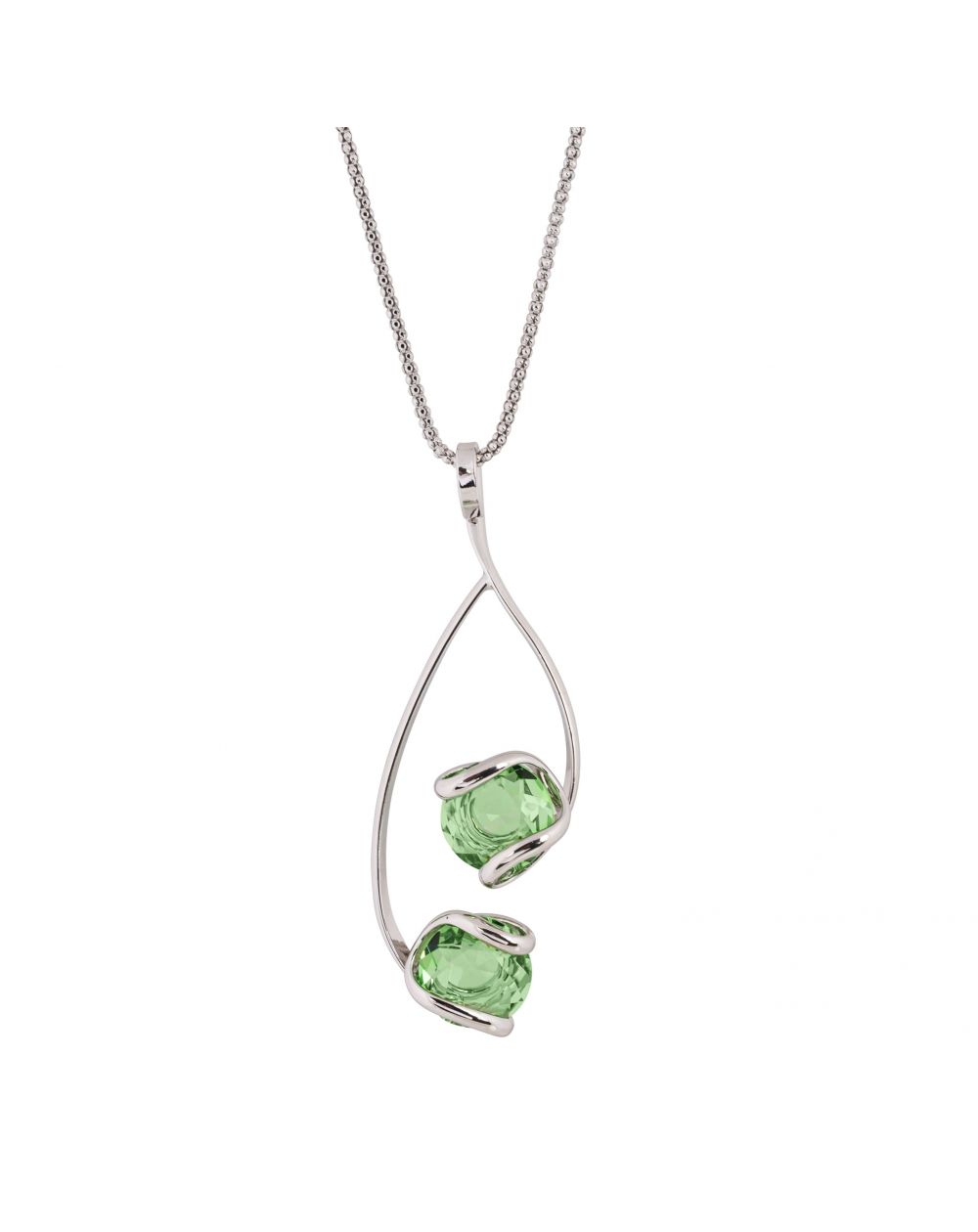 Collier Andrea Marazzini, pierre Swarovski Cherry Peridot Double