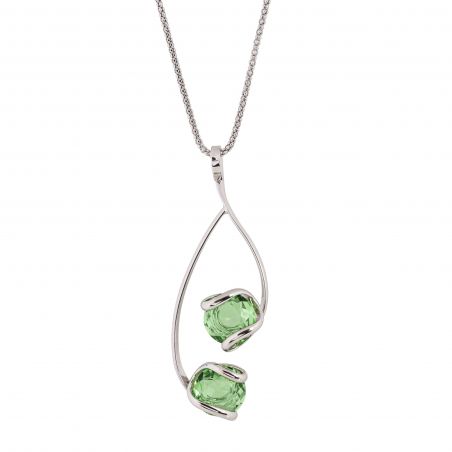 Collier Andrea Marazzini, pierre Swarovski Cherry Peridot Double