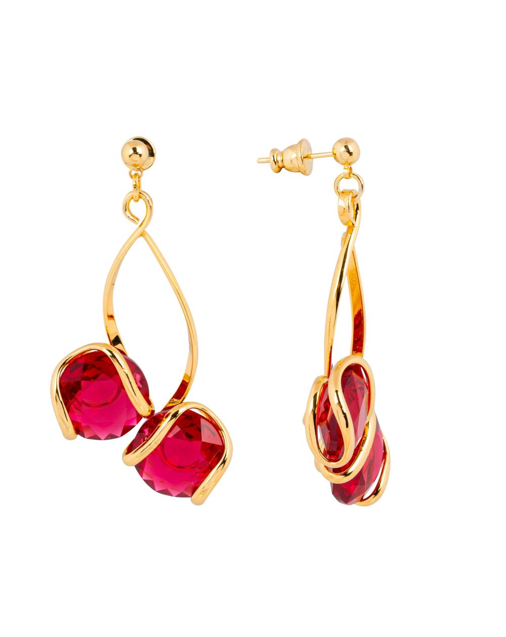 Boucles d'oreille Andrea Marazzini - Boucles d'oreilles Cherry Red Double