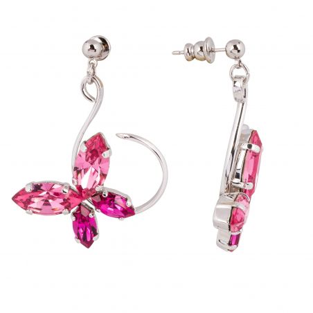 Swarovski blauwe kristallen oorbellen