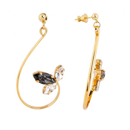 Swarovski blauwe kristallen oorbellen