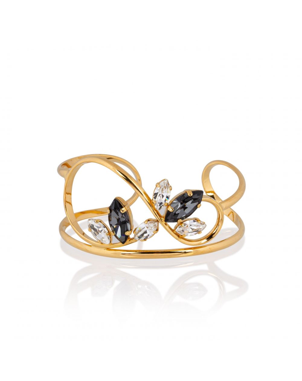 Andrea Marazzini bijoux - Bracelet cristal Swarovski Navette F62 New Black Printemps