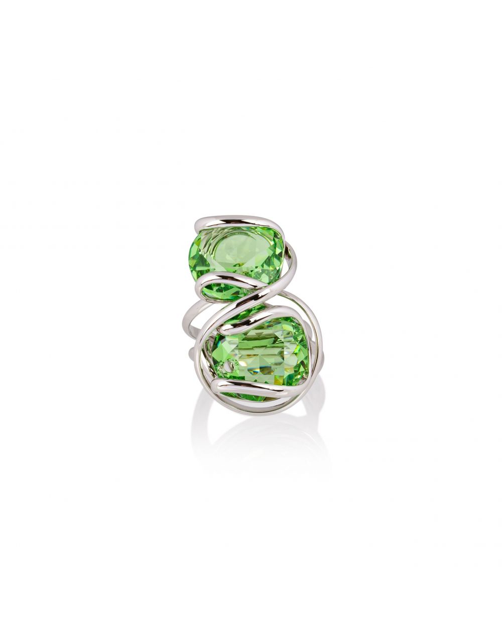 Andrea Marazzini - Bague Cristal Swarovski Cherry Peridot Double