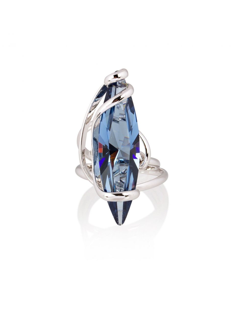 Andrea Marazzini - Bague Cristal Swarovski Navette Denim Blue