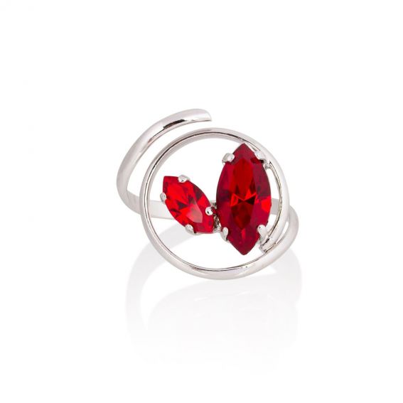 Andrea Marazzini - Bague Cristal Swarovski Navette Siam Medina