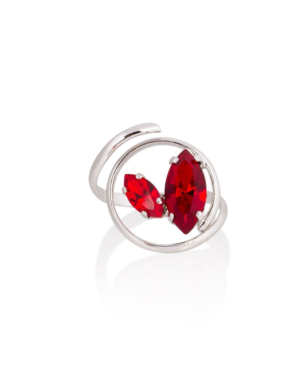 Andrea Marazzini - Bague Cristal Swarovski Navette Siam Medina