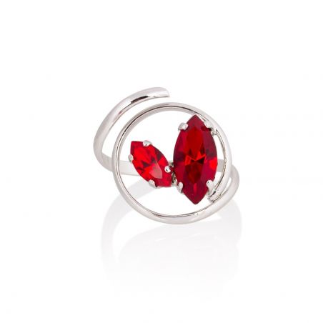 Andrea Marazzini - Bague Cristal Swarovski Navette Siam Medina