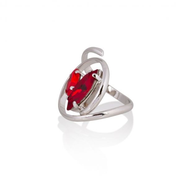 Andrea Marazzini - Bague Cristal Swarovski Navette Siam Medina