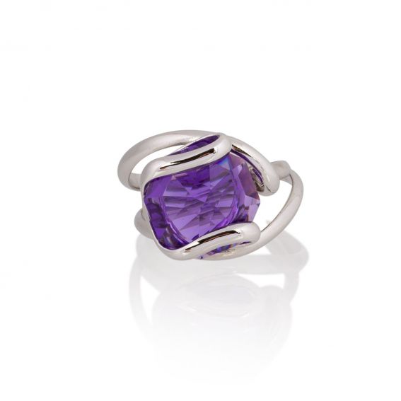 Andrea Marazzini - Bague Cristal Swarovski Octagon Violet