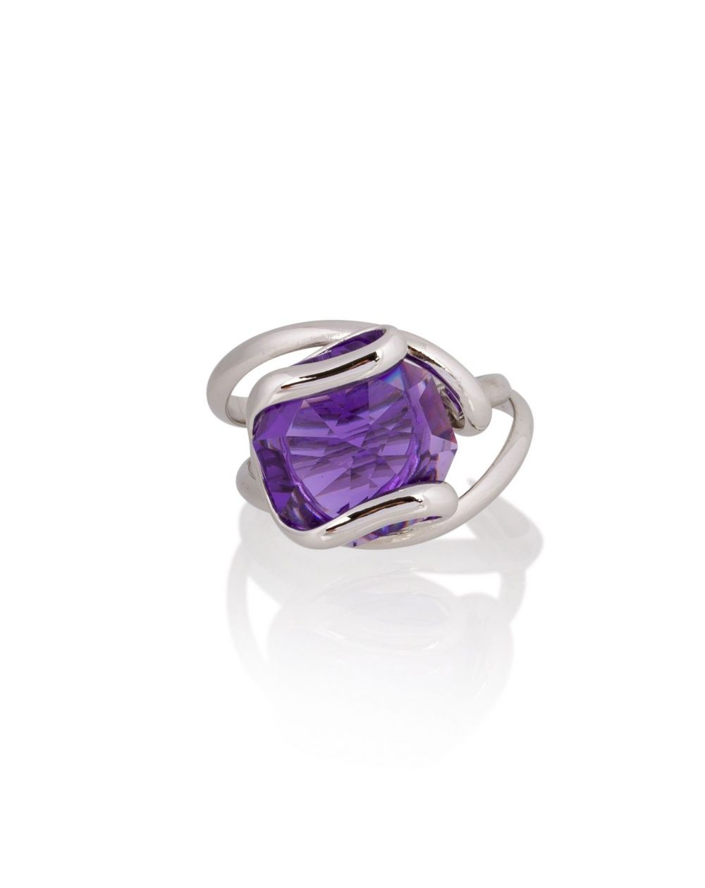 Andrea Marazzini - Bague Cristal Swarovski Octagon Violet