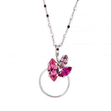 oval Swarovski mint crystal necklace
