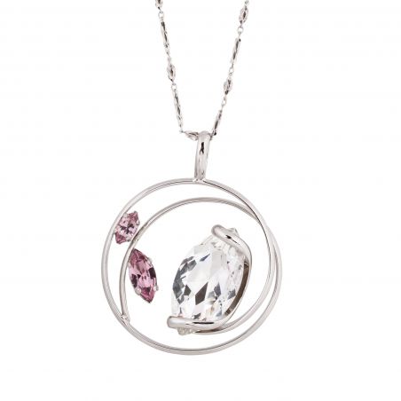 ovale Swarovski munt kristal ketting