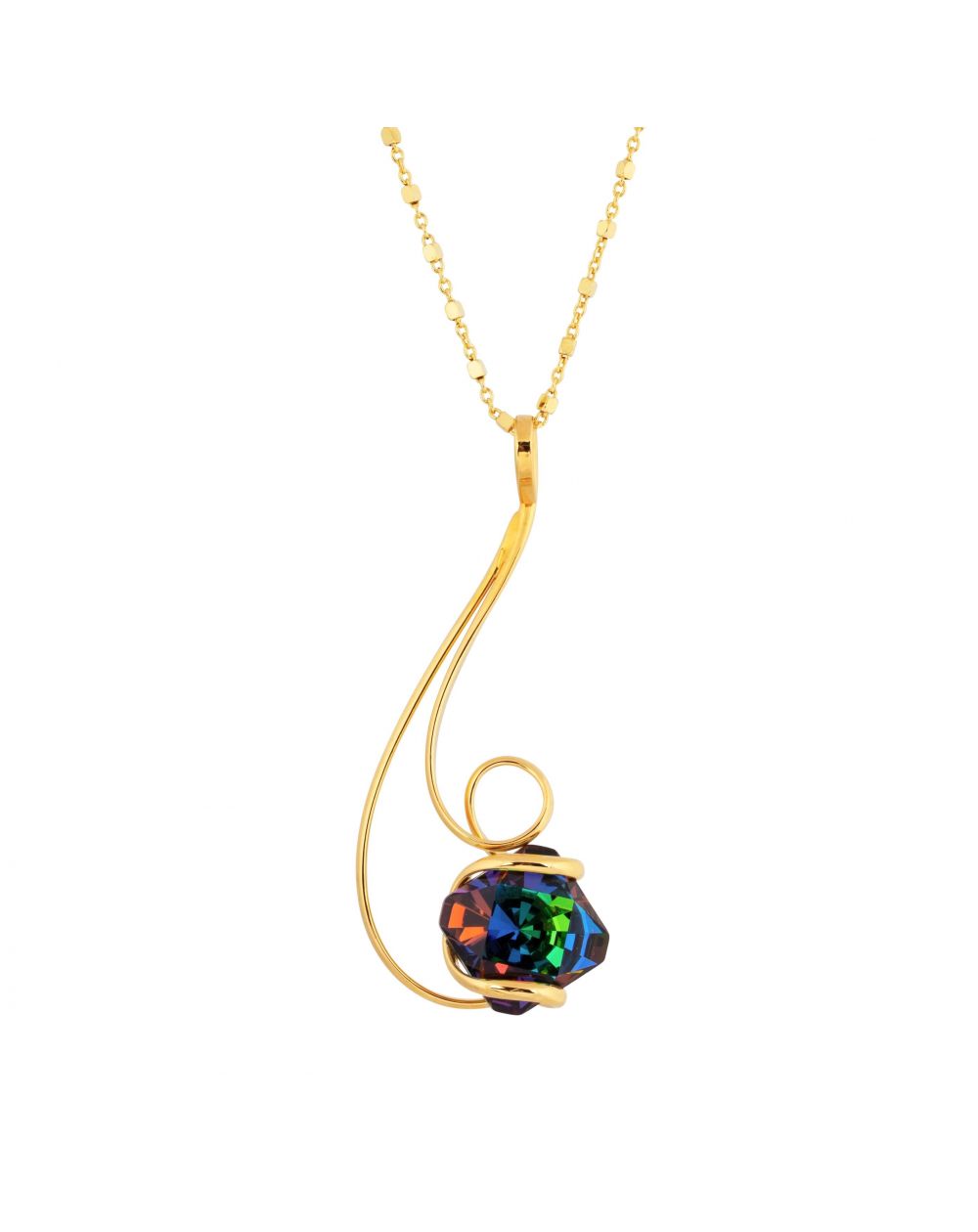 ovale Swarovski munt kristal ketting