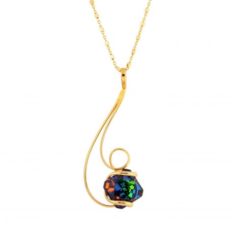 ovale Swarovski munt kristal ketting