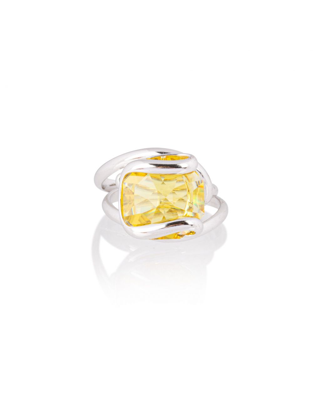 Andrea Marazzini - Bague Cristal Swarovski Octagon Yellow