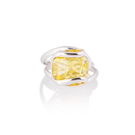 Andrea Marazzini - Bague Cristal Swarovski Octagon Yellow