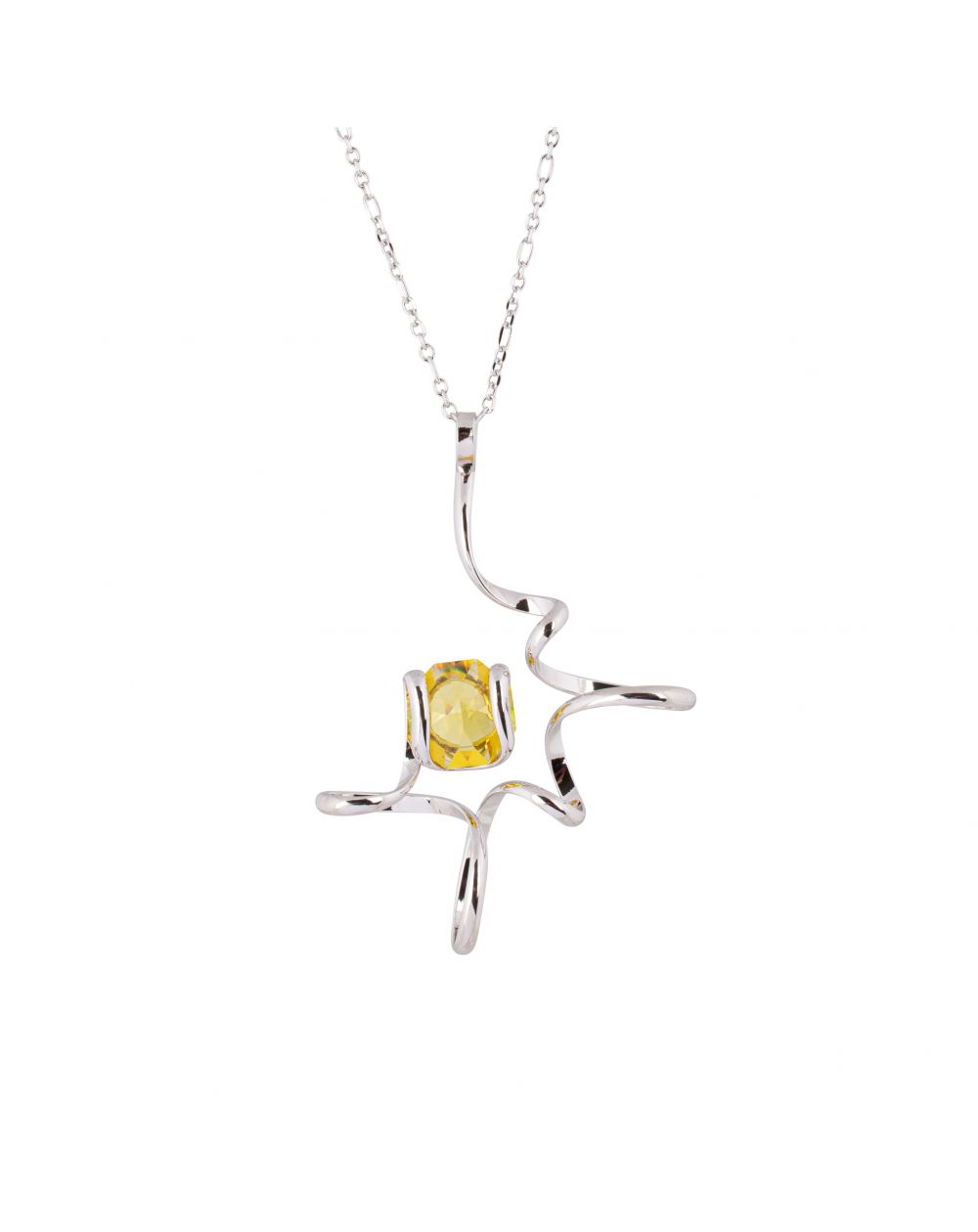 oval Swarovski mint crystal necklace