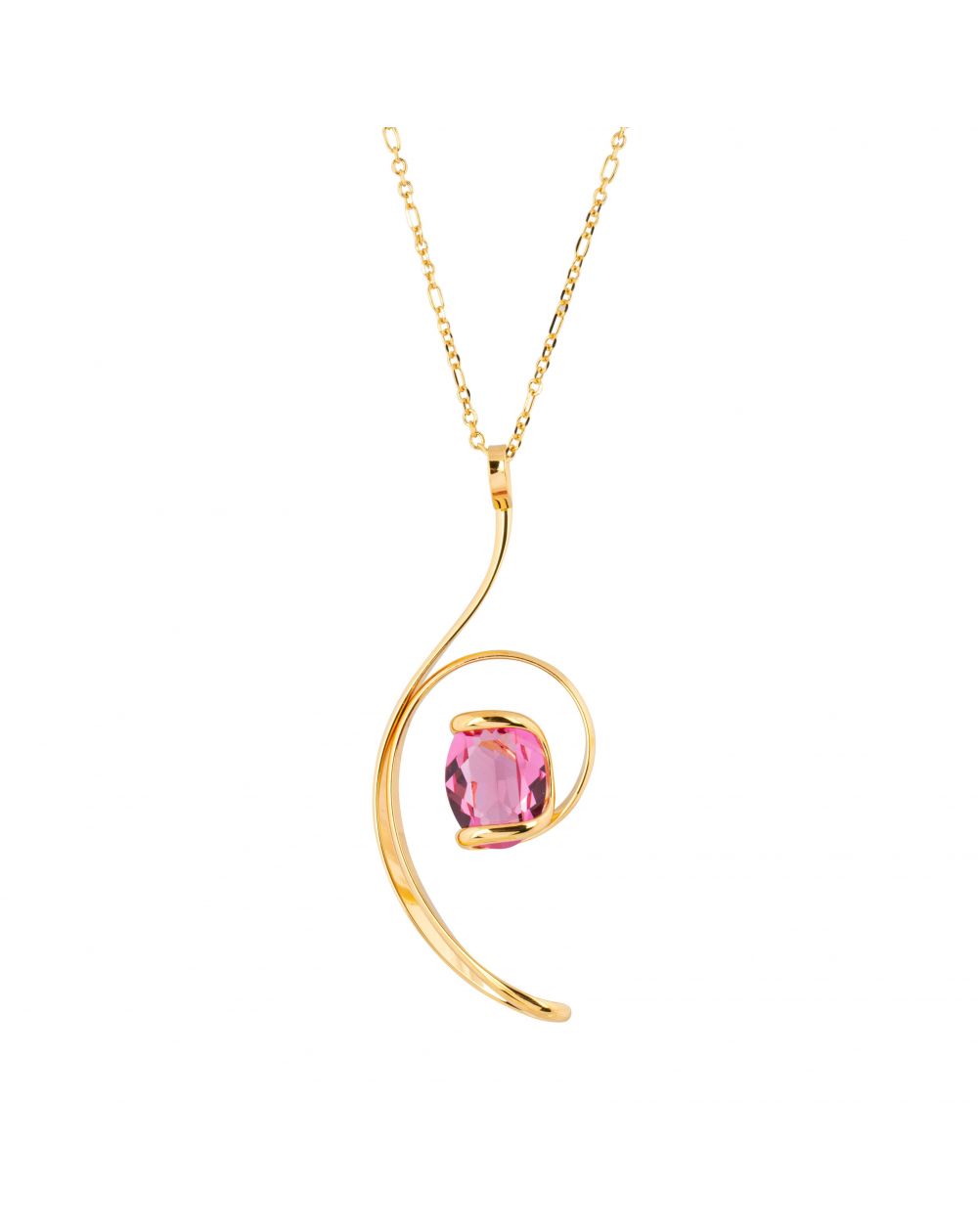 oval Swarovski mint crystal necklace