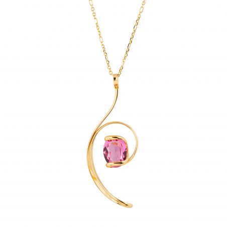 oval Swarovski mint crystal necklace