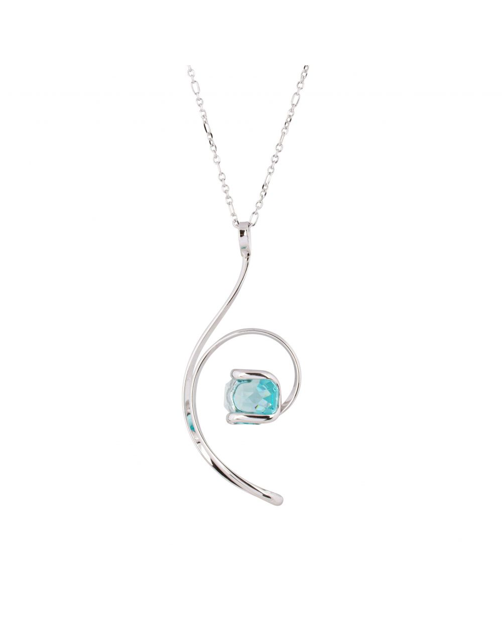 ovale Swarovski munt kristal ketting