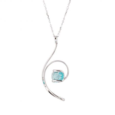 ovale Swarovski munt kristal ketting