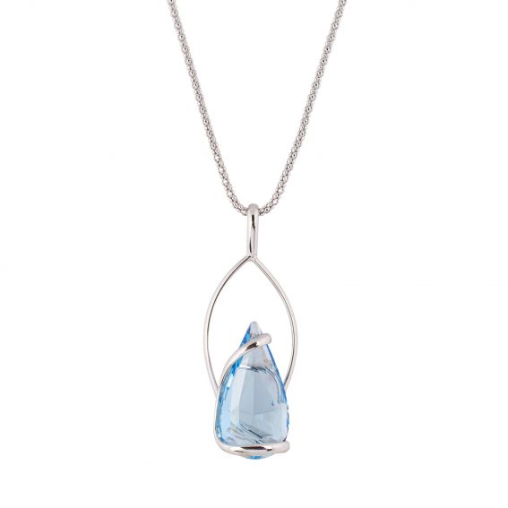 ovale Swarovski munt kristal ketting
