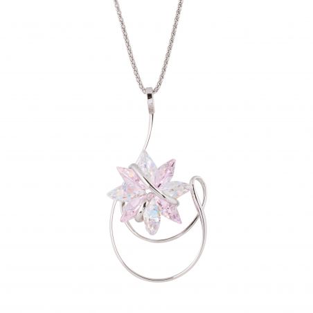 oval Swarovski mint crystal necklace