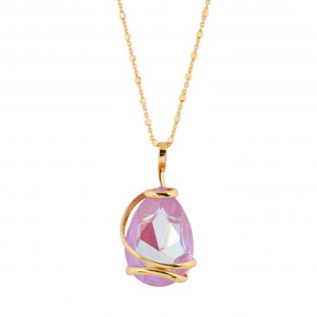 ovale Swarovski munt kristal ketting