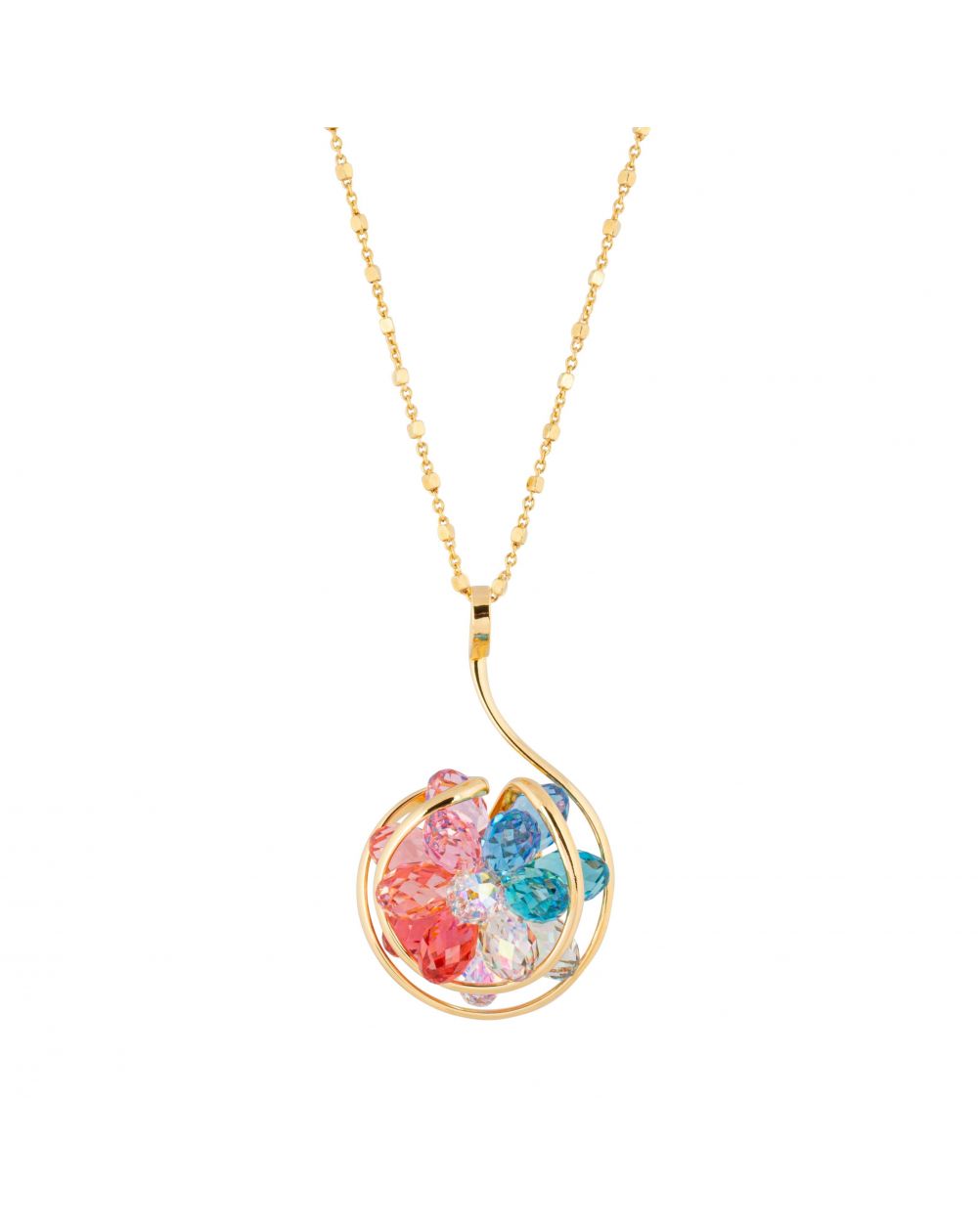 ovale Swarovski munt kristal ketting