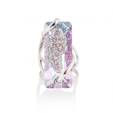 Andrea Marazzini - Bague cristal Swarovski Big Moondust Vitral Light