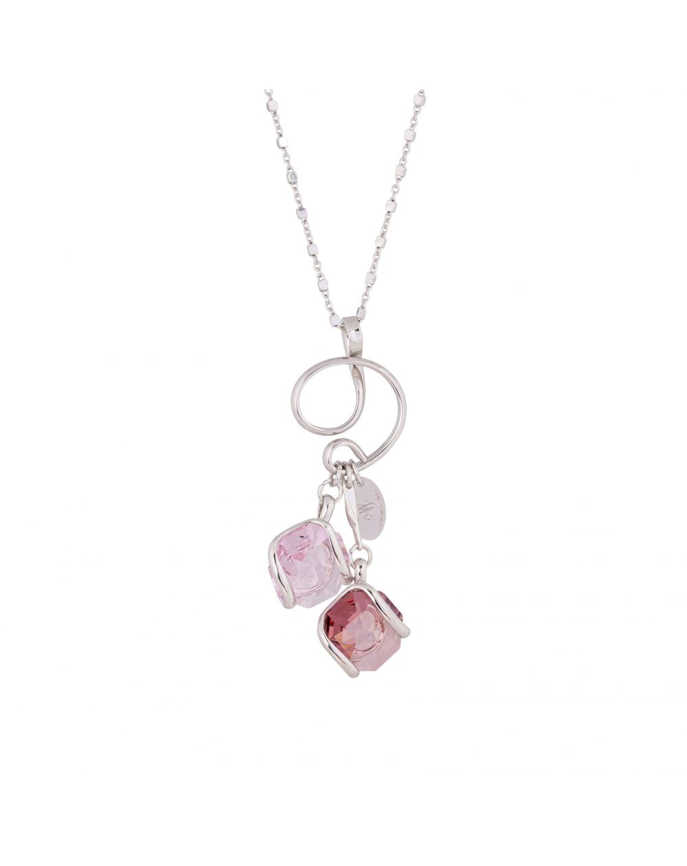 oval Swarovski mint crystal necklace