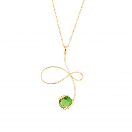 oval Swarovski mint crystal necklace