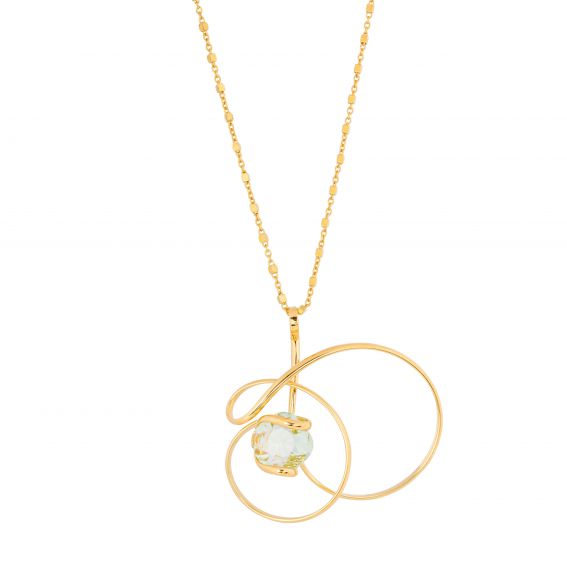 ovale Swarovski munt kristal ketting