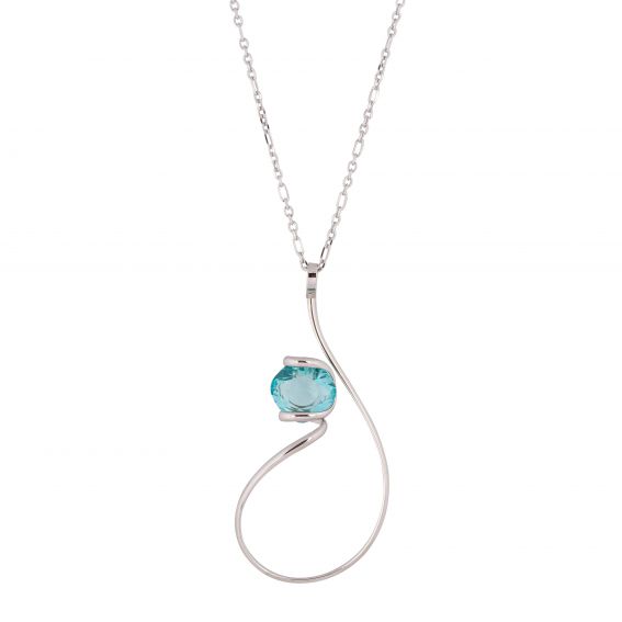 ovale Swarovski munt kristal ketting