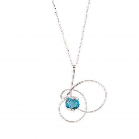 ovale Swarovski munt kristal ketting