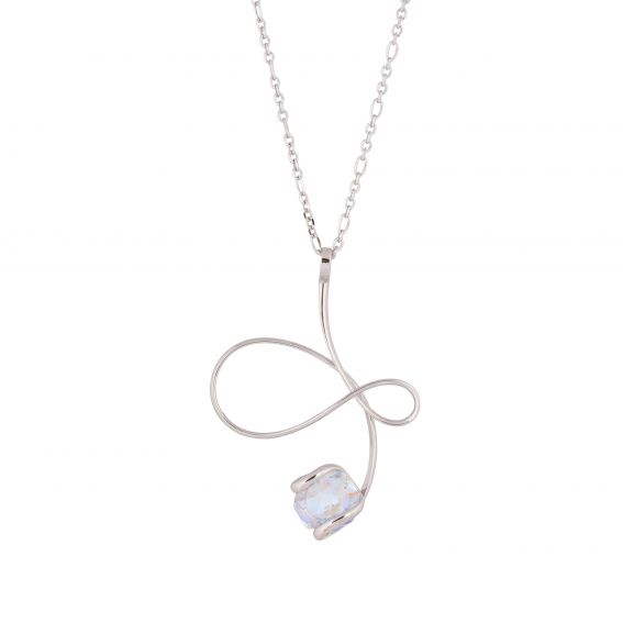 ovale Swarovski munt kristal ketting