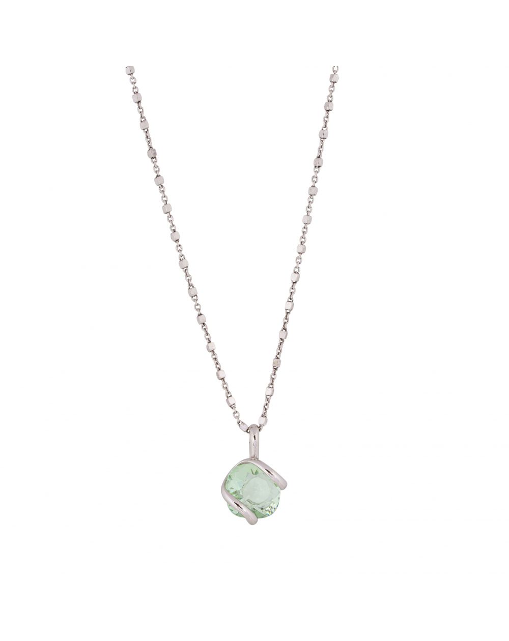 oval Swarovski mint crystal necklace